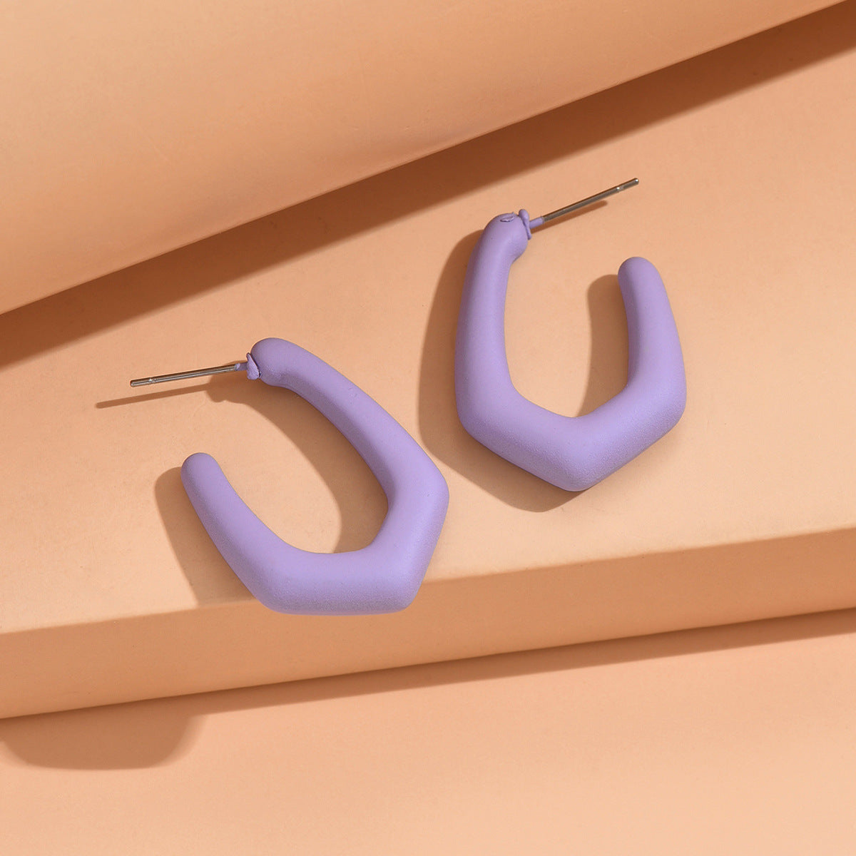 Women's French Retro Color Geometric Ear Eardrops High Earrings