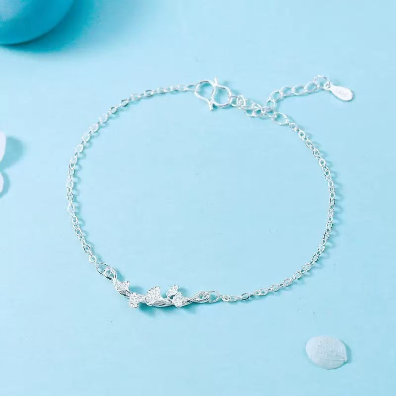 Korean Style Leaf Light Luxury Fresh Ginkgo Bracelet