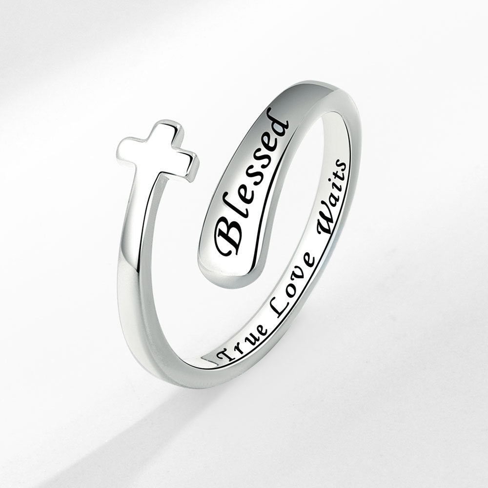 Classy Elegant Engraved Dual Layer Open-end Rings