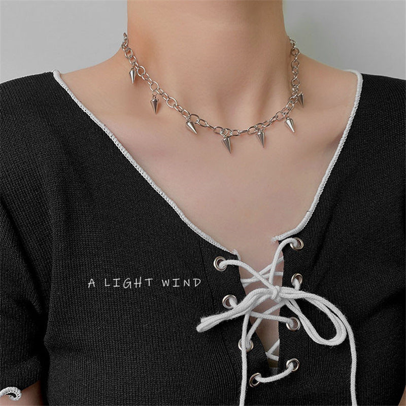 Women's & Men's & Clavicle Metal Pendant Personalized Punk Necklaces