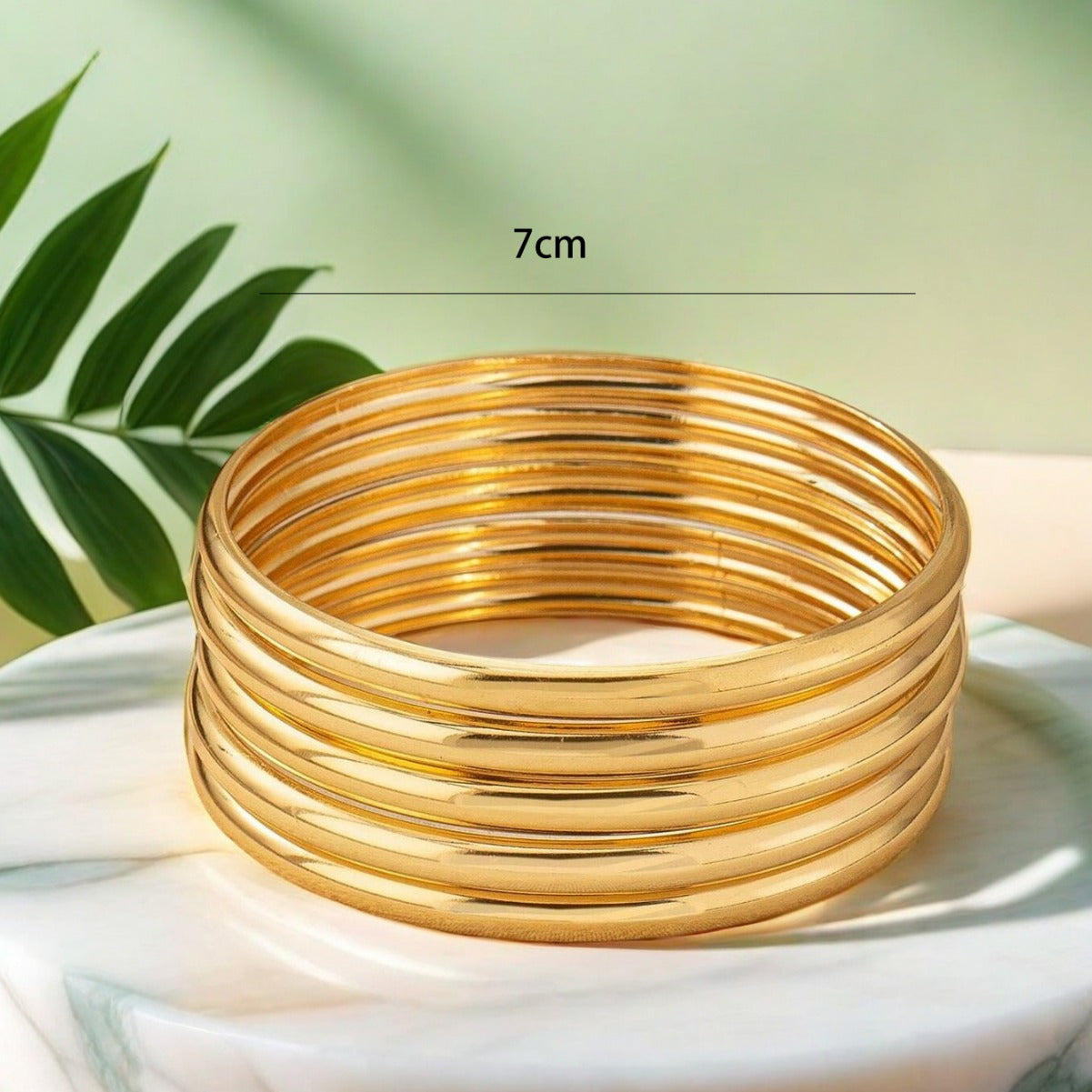 Women's Fashionable Simple Elegant Geometric Circle Golden Jewelry Set