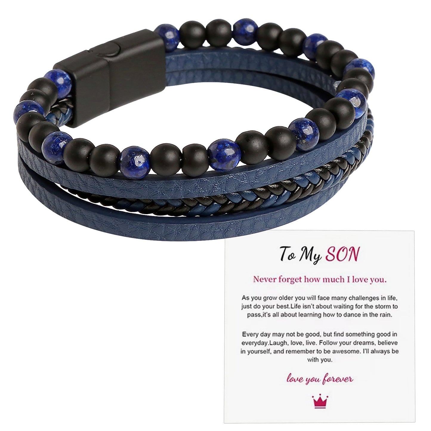 Cadeau de vacances en acier inoxydable pour hommes pour les bracelets de famille