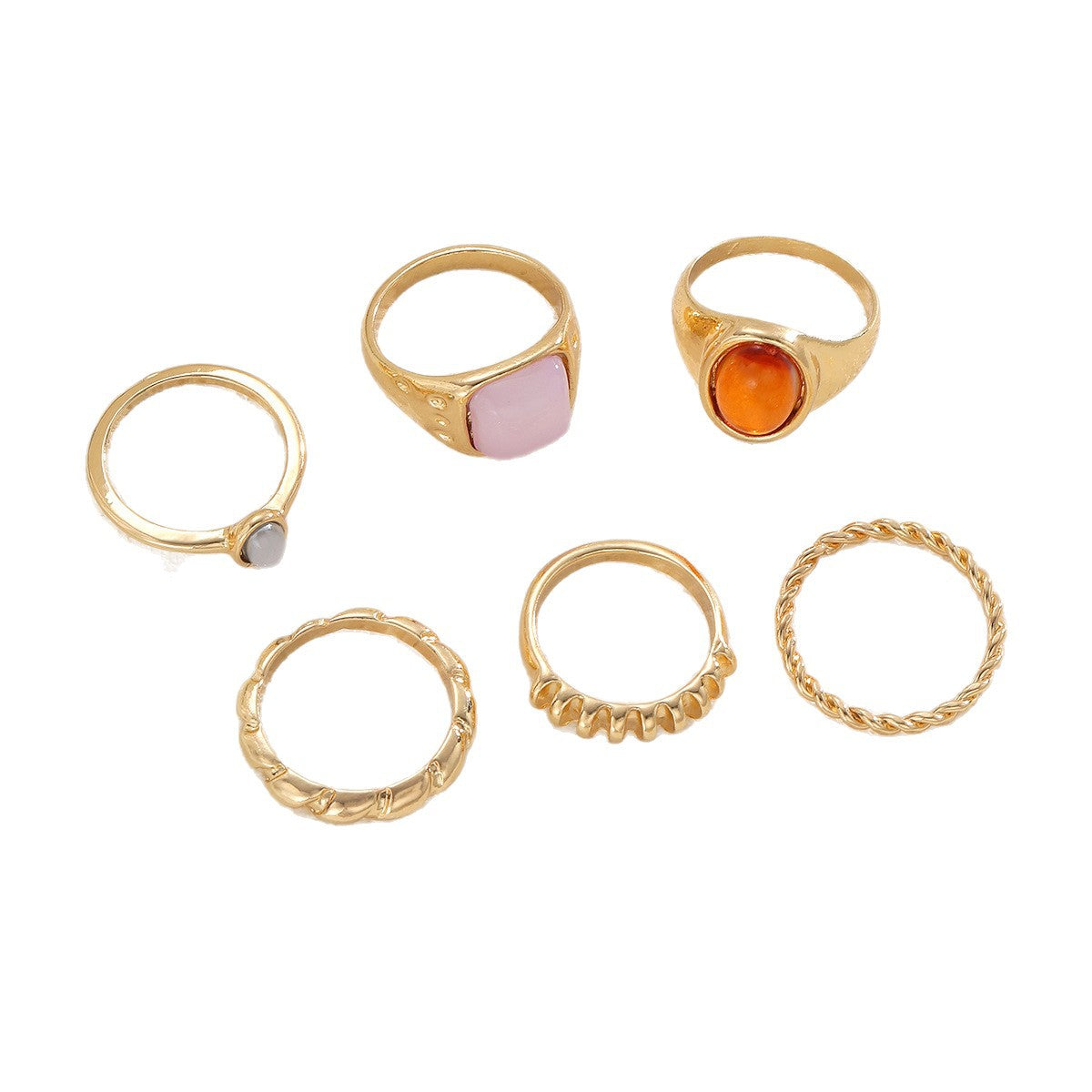 Women's Geometric Fashion Retro Alloy Irregular Suit Ring