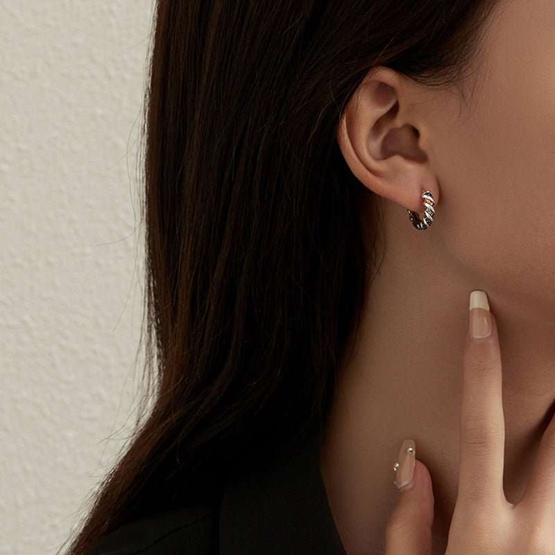 Zircon Chain Ear Clip Design Light Rings