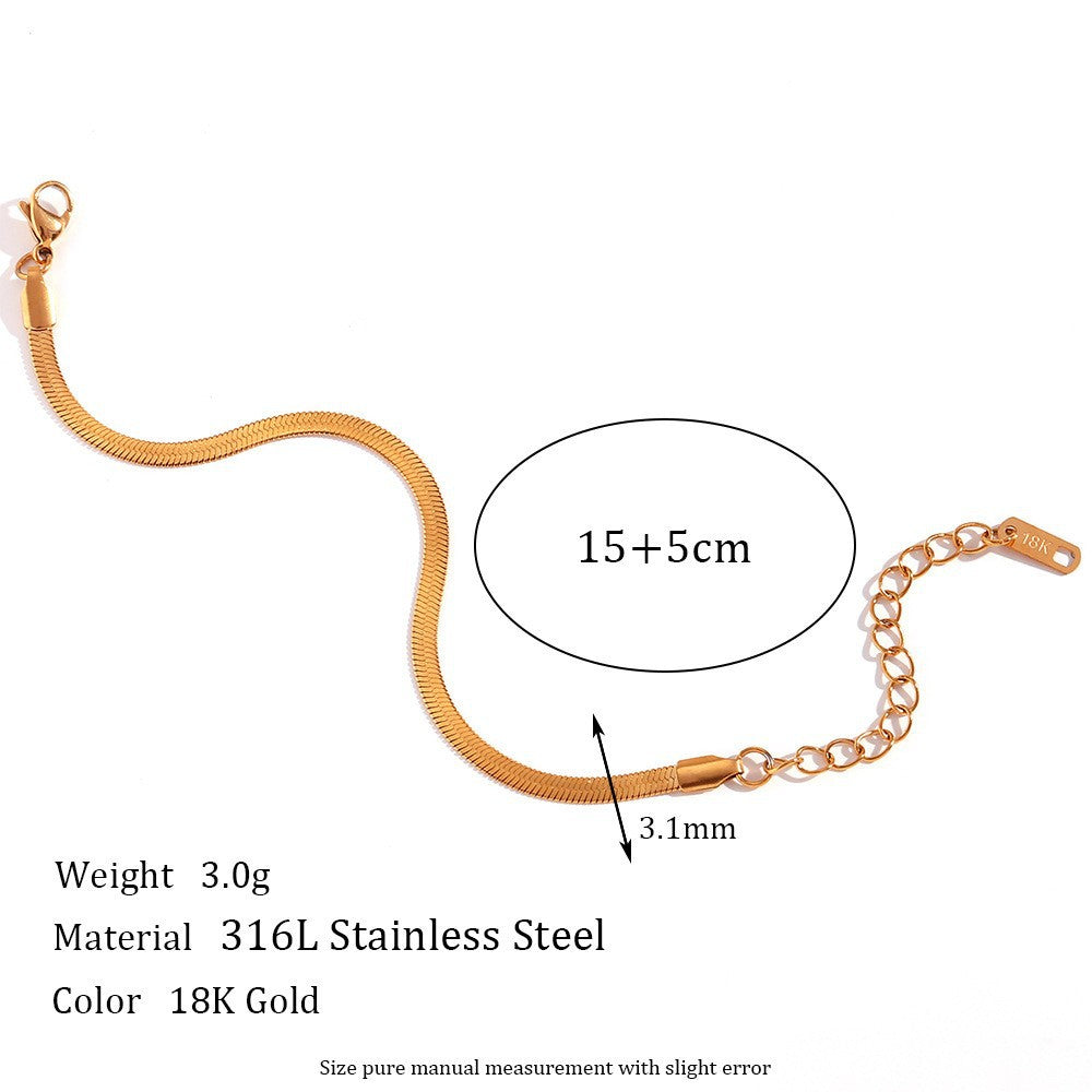 Women's Simple Fashion Personality Titanium Steel Choker Bracelets