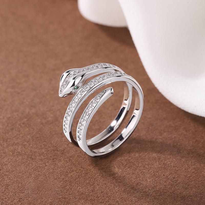 Fashionable Winding Snake Minimalist Hip Hop Niche Rings