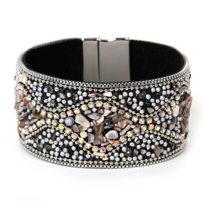 Christmas Gift Bohemian Handmade Gravel Bead Ethnic Bracelet