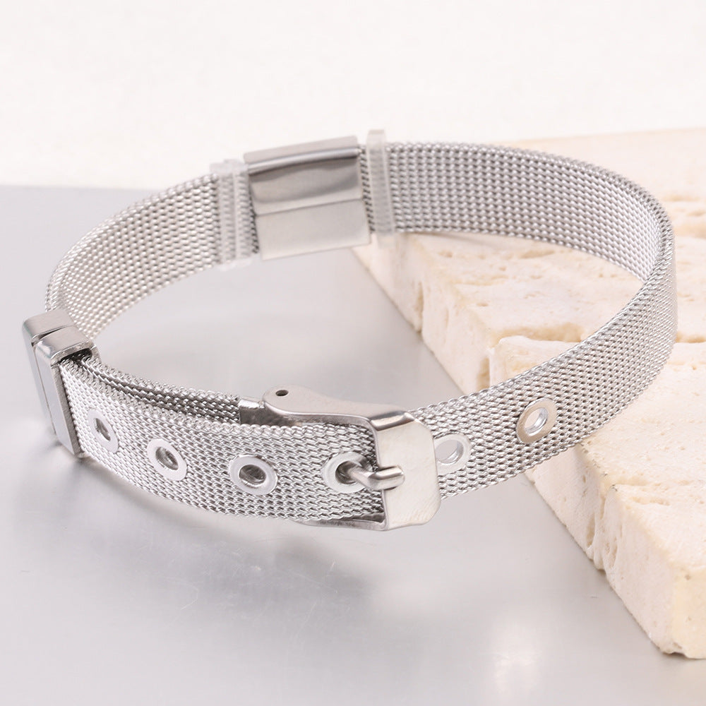 Bracelet de montre de mode, ceinture, bracelets en acier inoxydable de personnalité