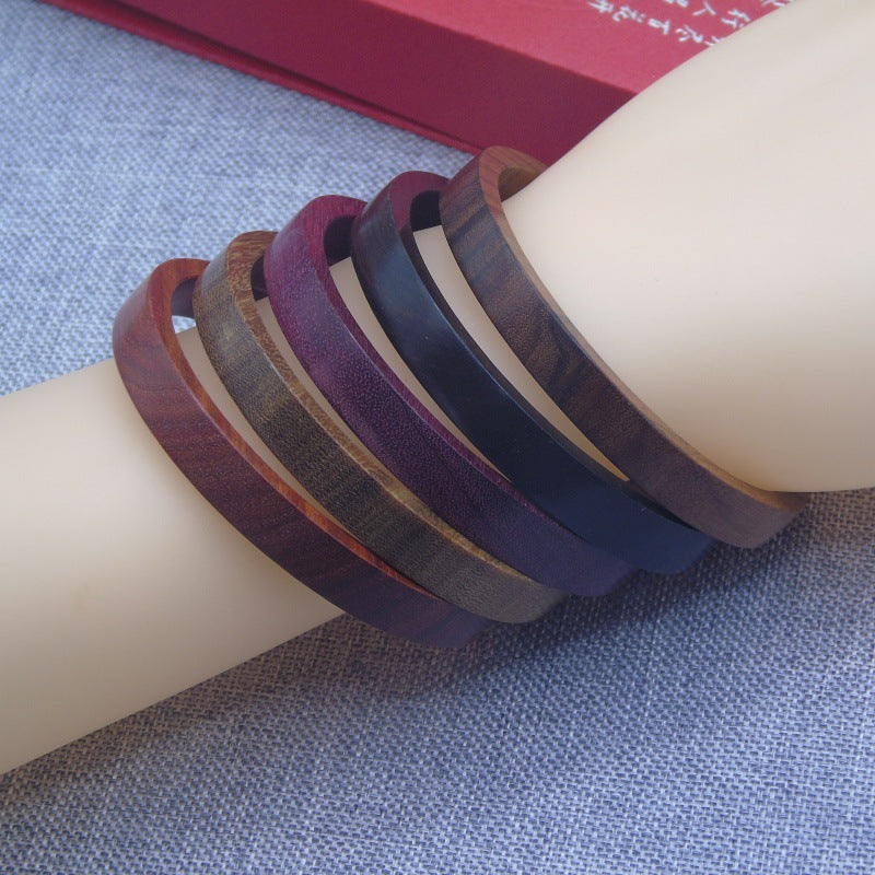 Ebony Square Vintage Chain Circle Personality Big Raw Paint Bracelet