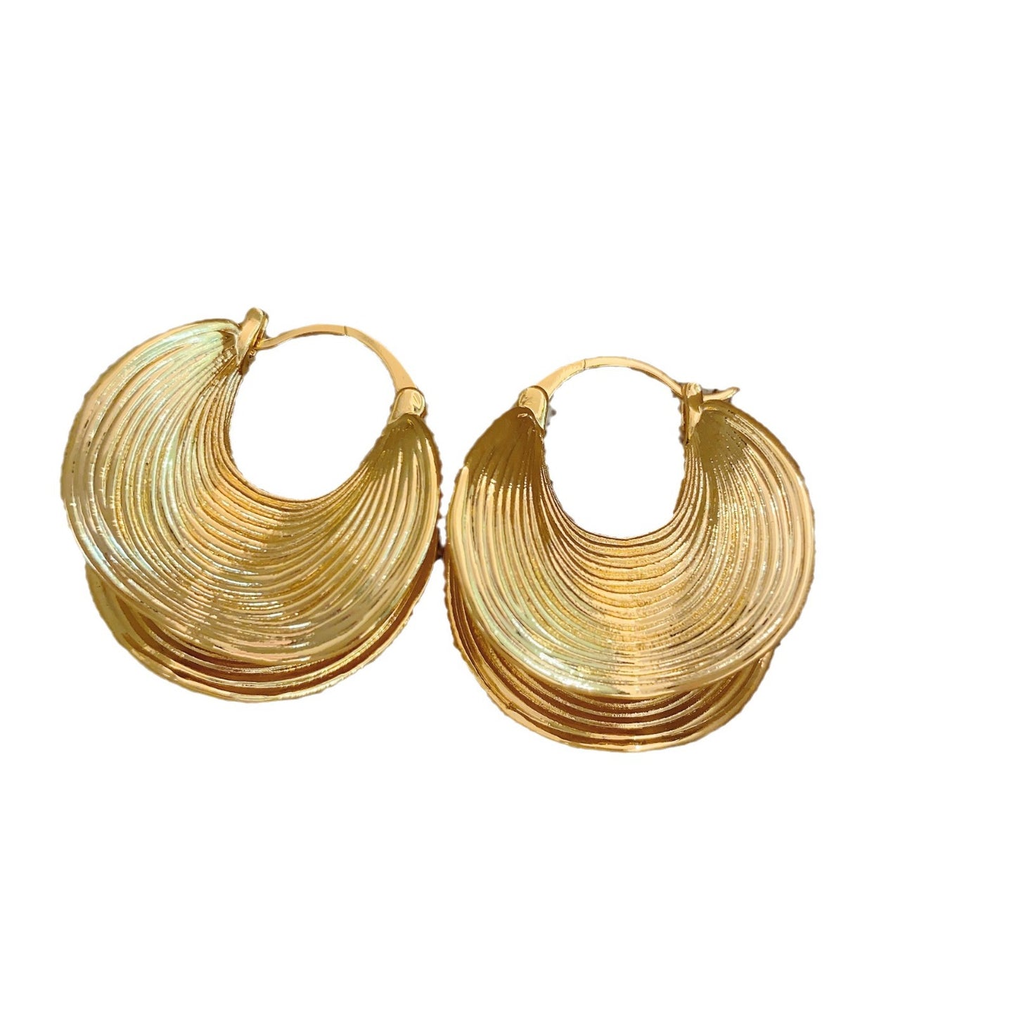 Shot Western Style Fashion Retro Exaggerated Brass Gold-plated Earrings