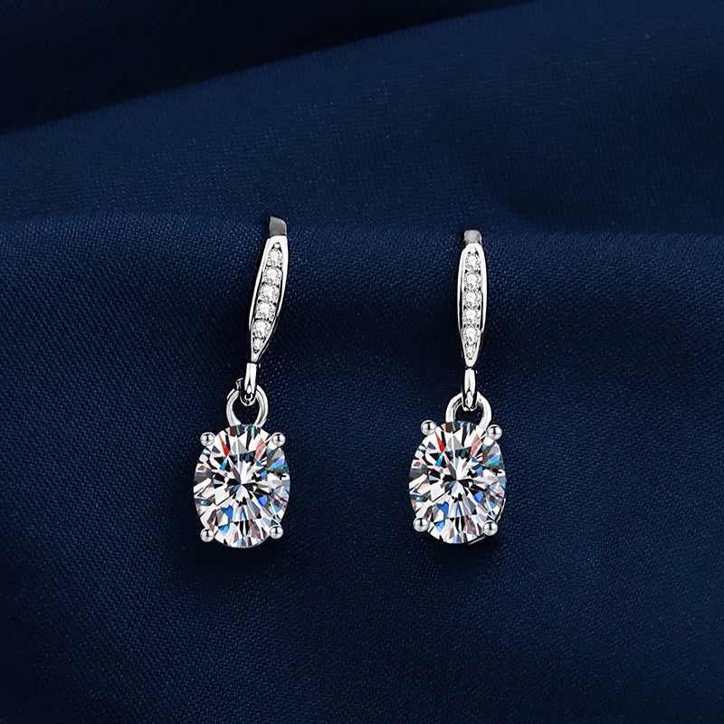 Simple Temperament Inlaid Zircon Niche Ornament Earrings