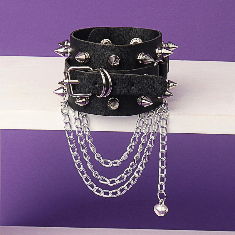 Vintage Rivet Punk Couple Leather Ornament Bracelets