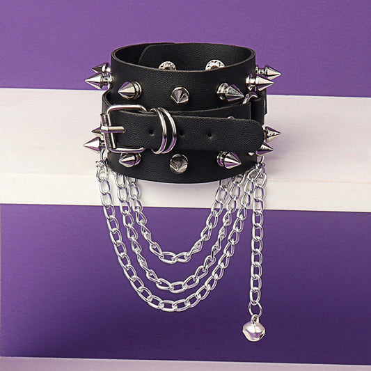 Vintage Nieten-Punk-Paar-Lederornament-Armbänder