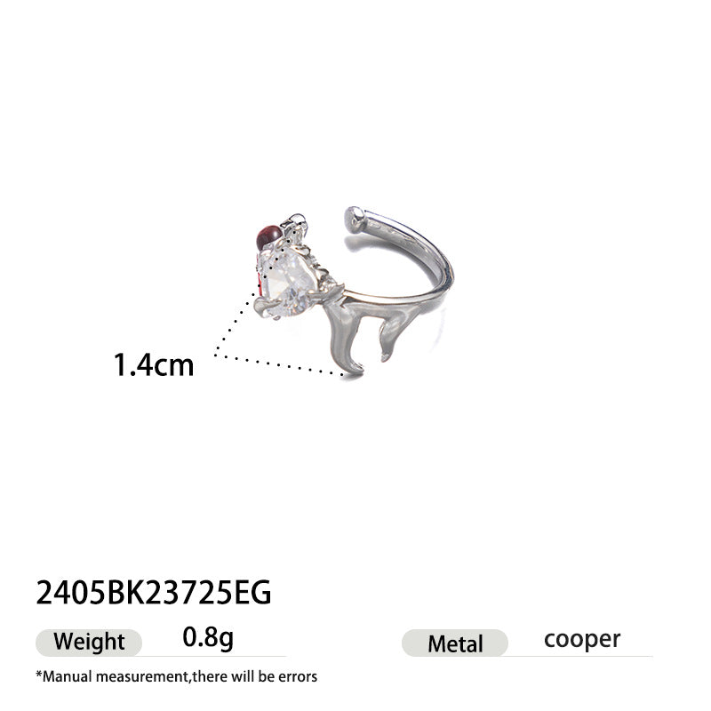 Style Neutral Fashion Commuter Niche Design Cold Zircon Without Pierced Ear Clip