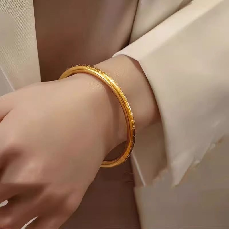 Women's Style Fu Character Couple Simple High-grade Bracelets