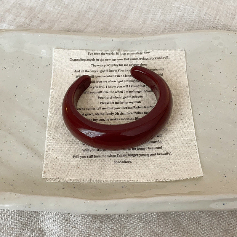 Women's Irregular Resin Minority Simple Retro Temperament Personality Fashion Design Unique Bracelets