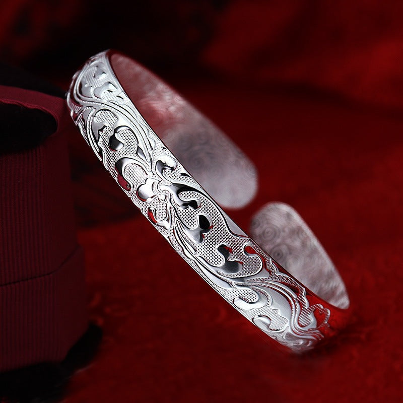 Women's Live White Copper Sier-plated Fashion Retro With Bracelet