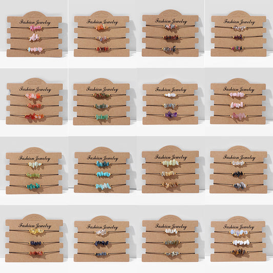 Natural Crystal Gravel Female Irregular Rough Stone Bracelet