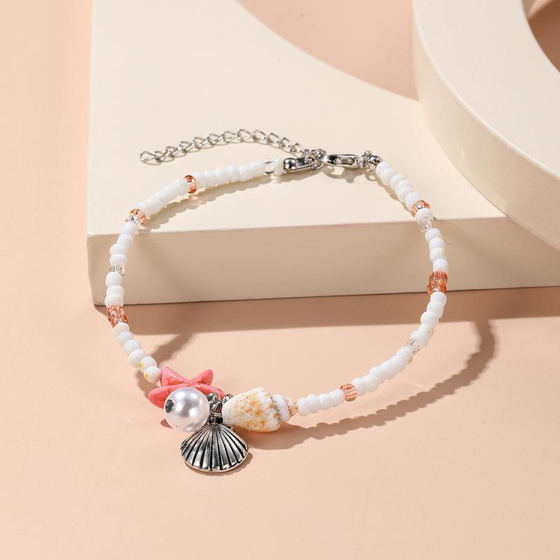 Bohemian Starfish Shell Conch Beads Summer Beach Vacation Bracelet