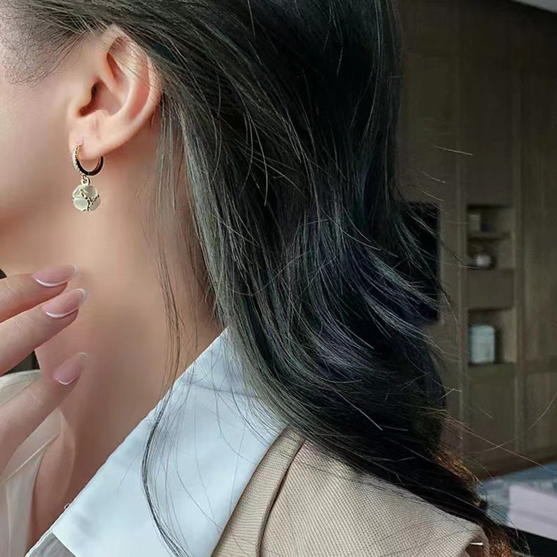 Women's Luxury Opal Trendy Temperamental Minority Design Delicate Earrings