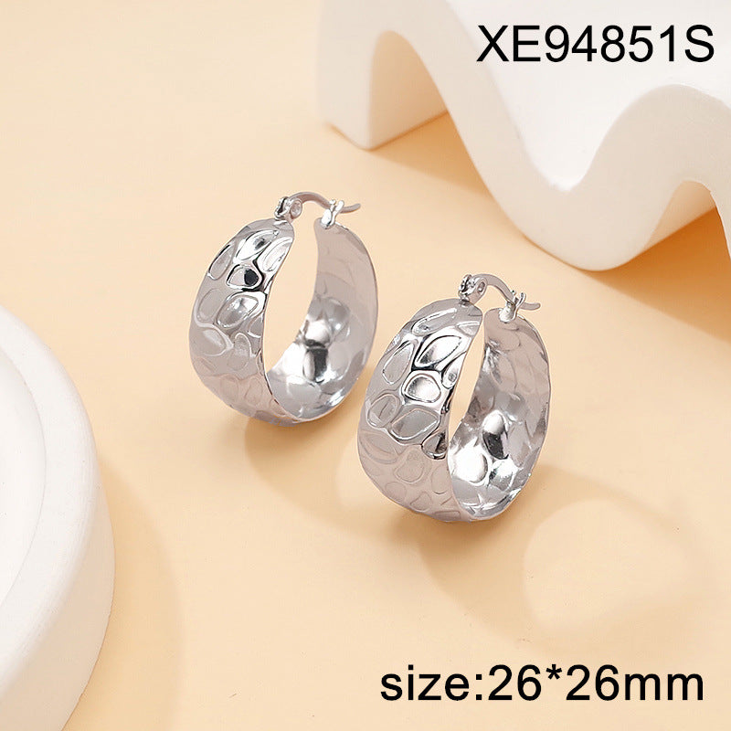 Women's Steel Gold-plated High-grade Exaggerated Geometry Ear Light Earrings