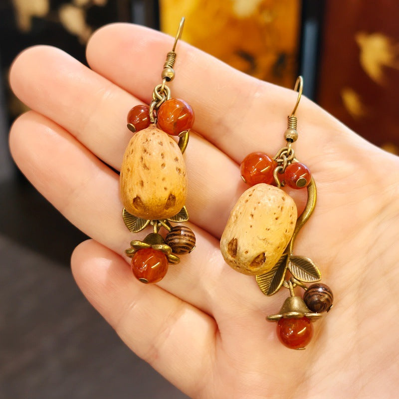 Handmade Plant Fruit Mori Style Chinese Hawthorn Artistic Rings