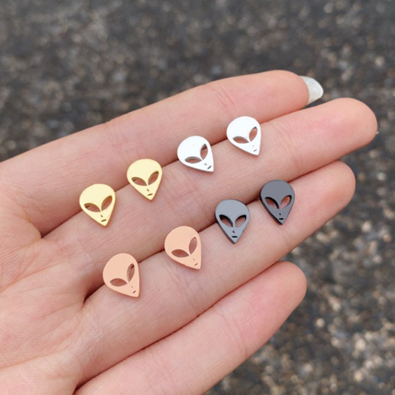 Cartoon Character Female Fashion Personality Alien Quirky Stud Earrings