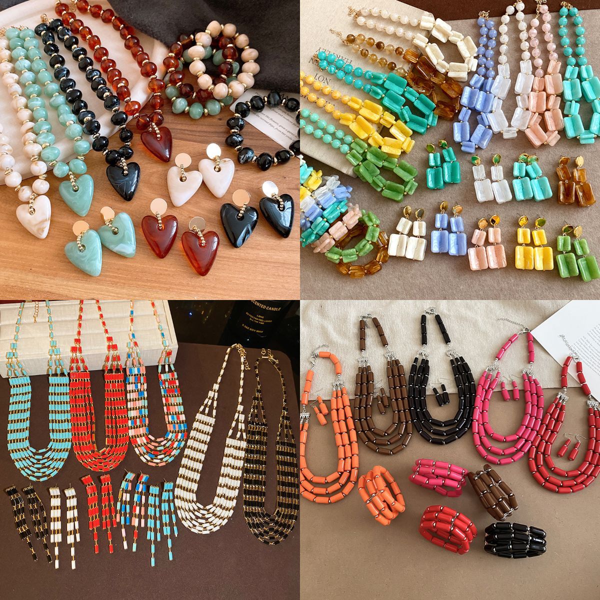 Dopamine Acrylic Beaded Sub Personality Light Luxury Bracelets