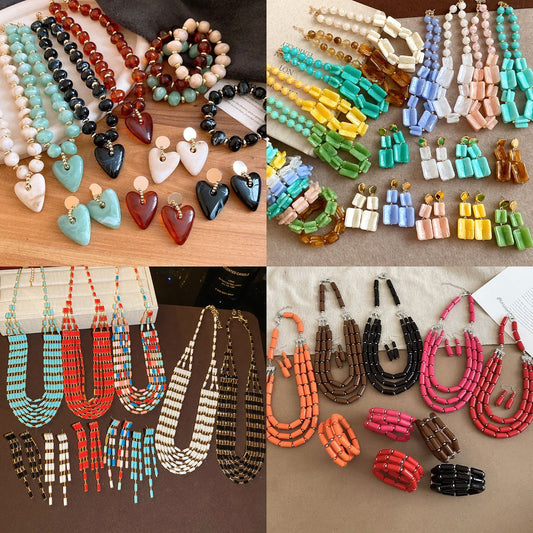 Dopamine Acrylic Beaded Sub Personality Light Luxury Bracelets