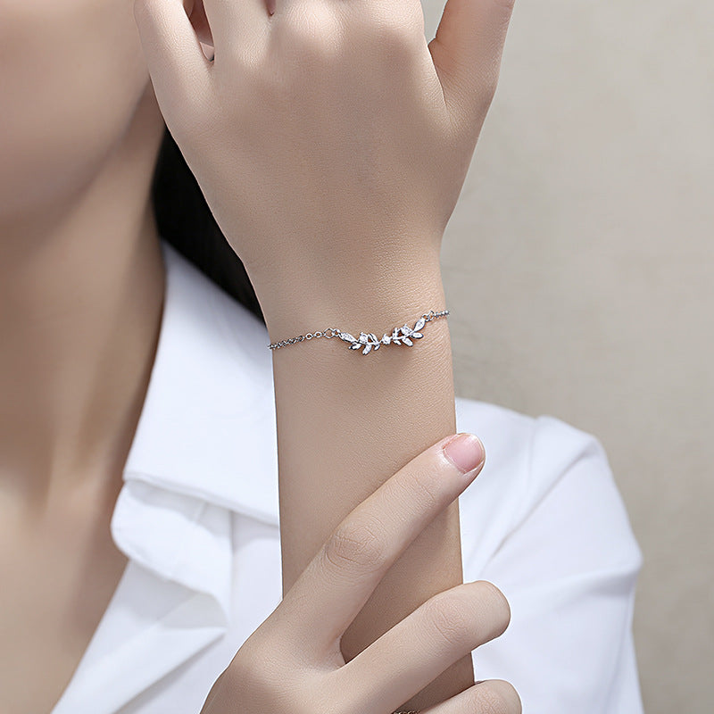 Zircon Female Korean Style Panicle You Safe Simple Bracelets