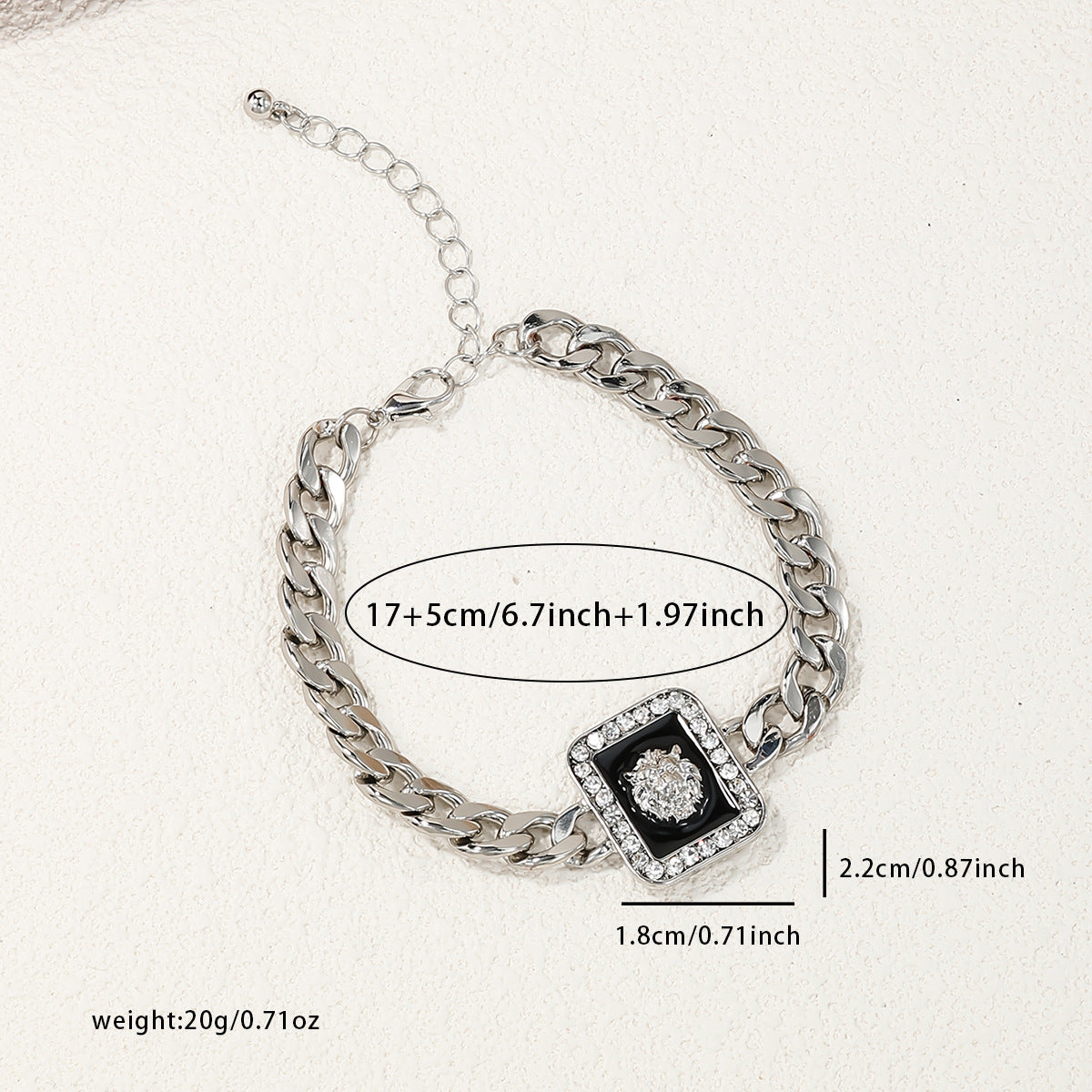 Personality Geometry Round Square Honey Lion Bracelets