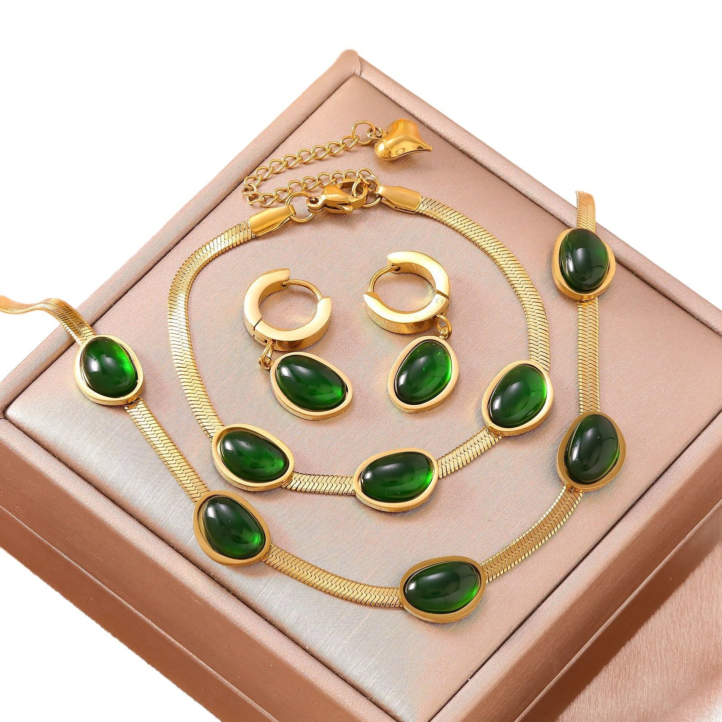 Women's Steel Snake Bones Chain Fashionable Retro High Sense Special Jewelry Set
