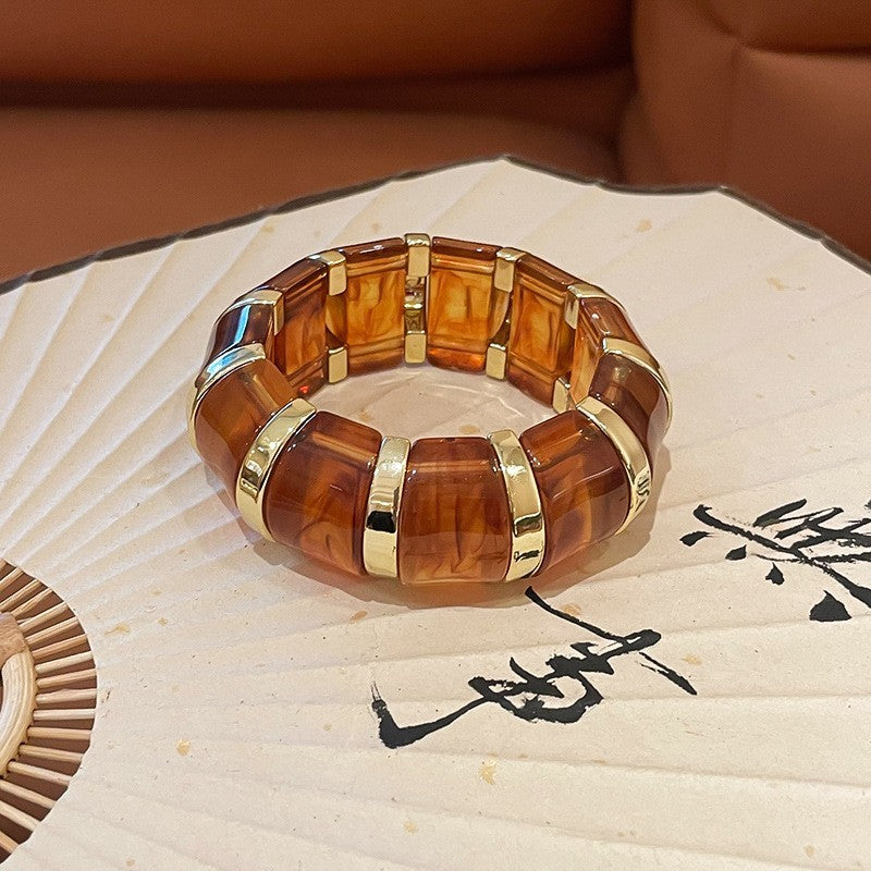 Irregular Resin Mori Style Simple Commute Light Bracelets