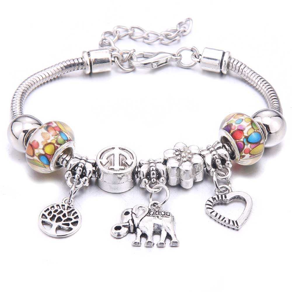 Women's Grid Popular Adjustable Crystal Love Butterfly Bracelets
