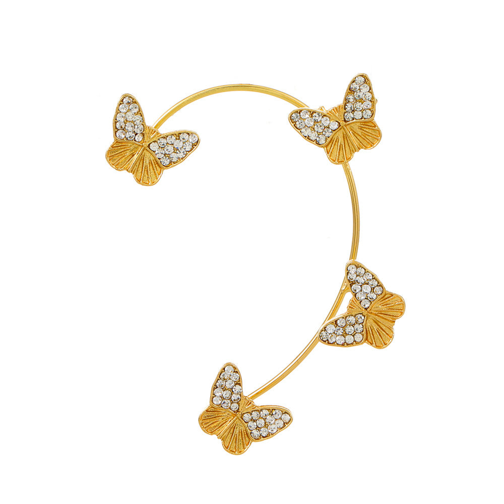 Women's Fairy Mori Style Diamond Butterfly Fashion Ear Clip