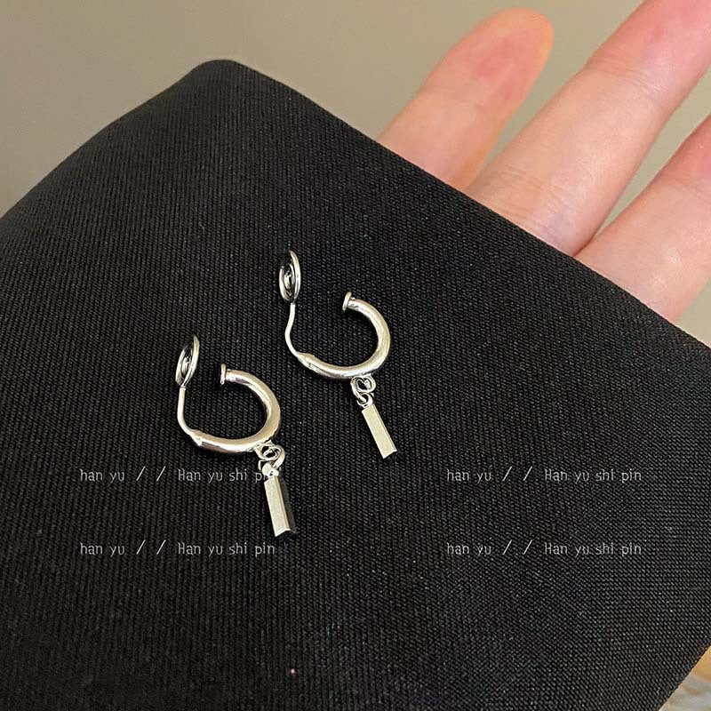 Simple Geometric Long Strip Hoop Fashion Minority Design Mosquito Coil Ear Clip