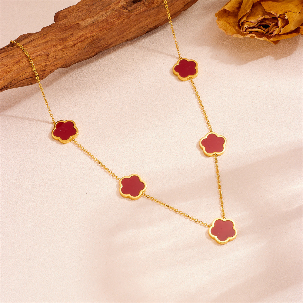 Women's Stainless Steel Plant Fritillary For Jewelry Set