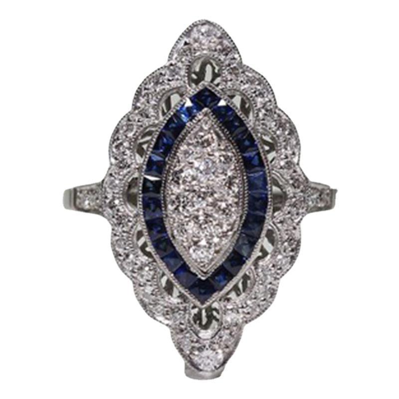 Fashion Luxury Topaz Engagement Popular Hand Ring