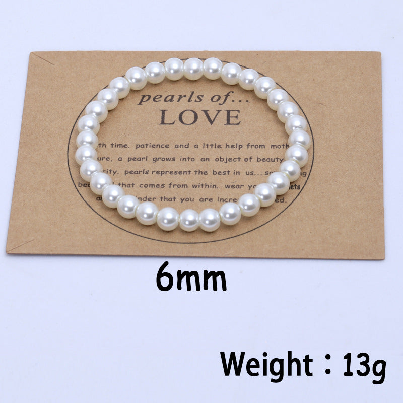 Quality Artificial Glass Pearl Romantic Love Bracelets