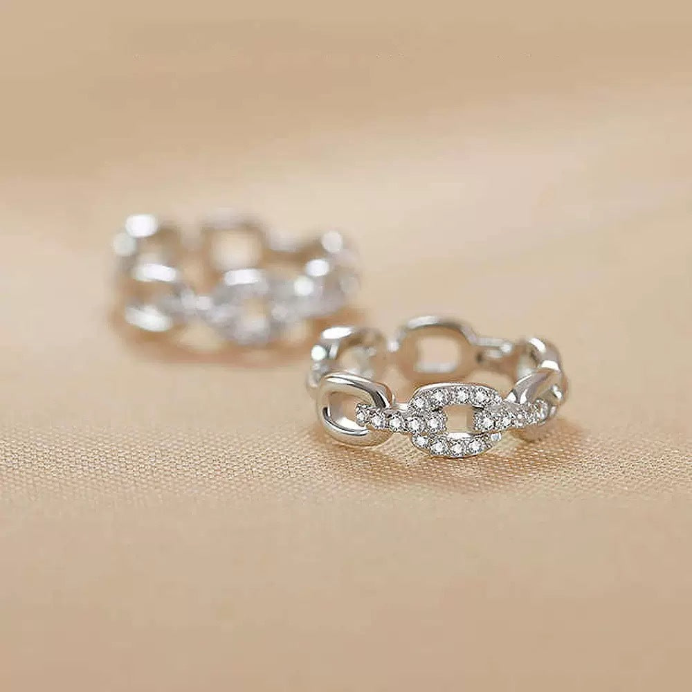 Needle Niche Ear Clip Fashion Exquisite Small Chain Female High Rings