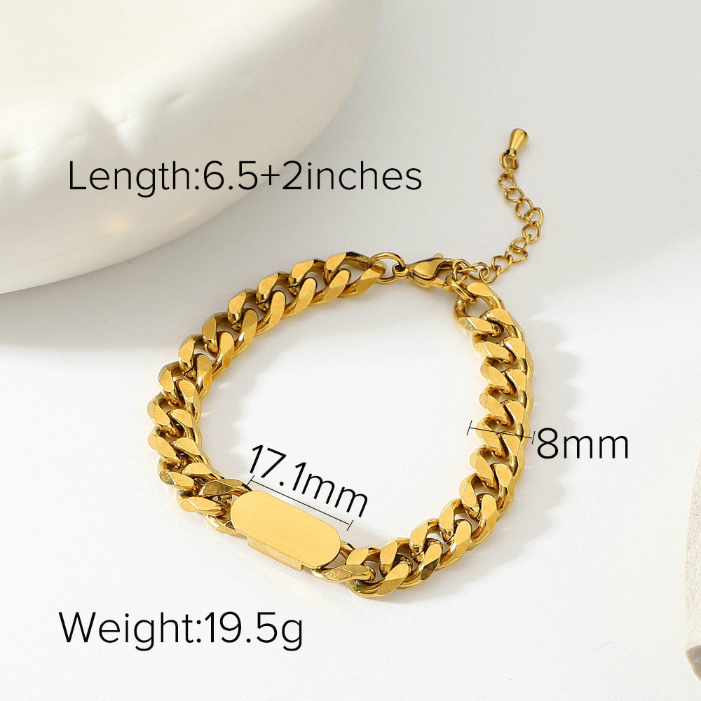 Women's Link Chain Brace Lace Flat Snake Bracelets