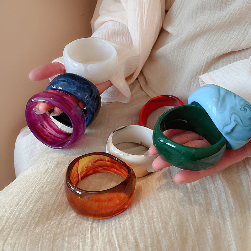 Irregular Resin Mori Style Simple Commute Light Bracelets