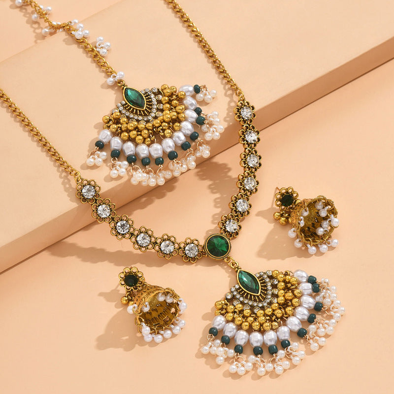 Indian Ethnic Style Vintage Gemstone Beads 2 Necklaces