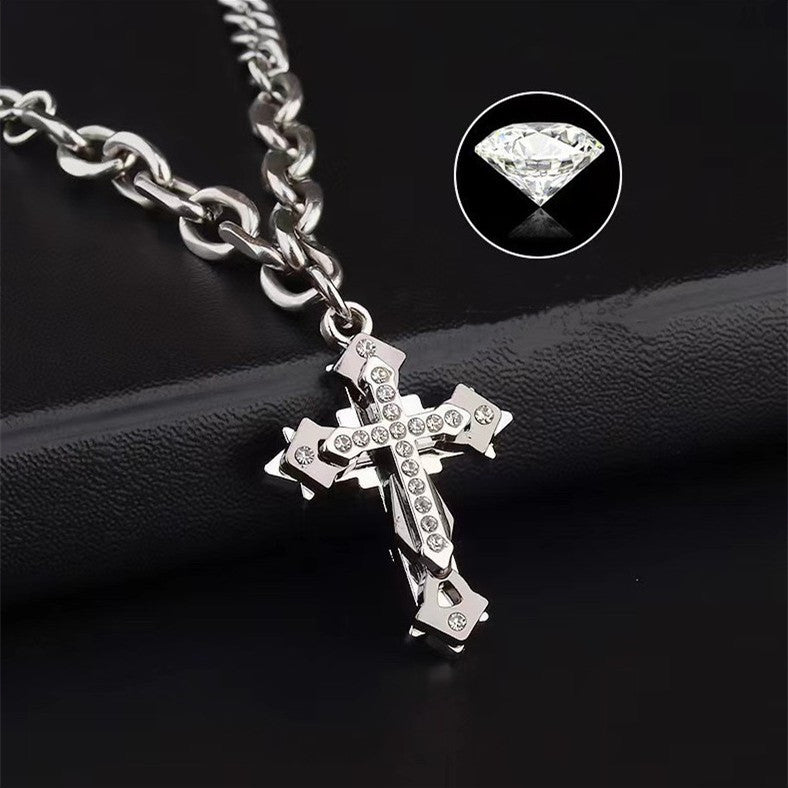 Women's & Men's Cross Fashionable Street Titanium Steel Accessories Necklaces