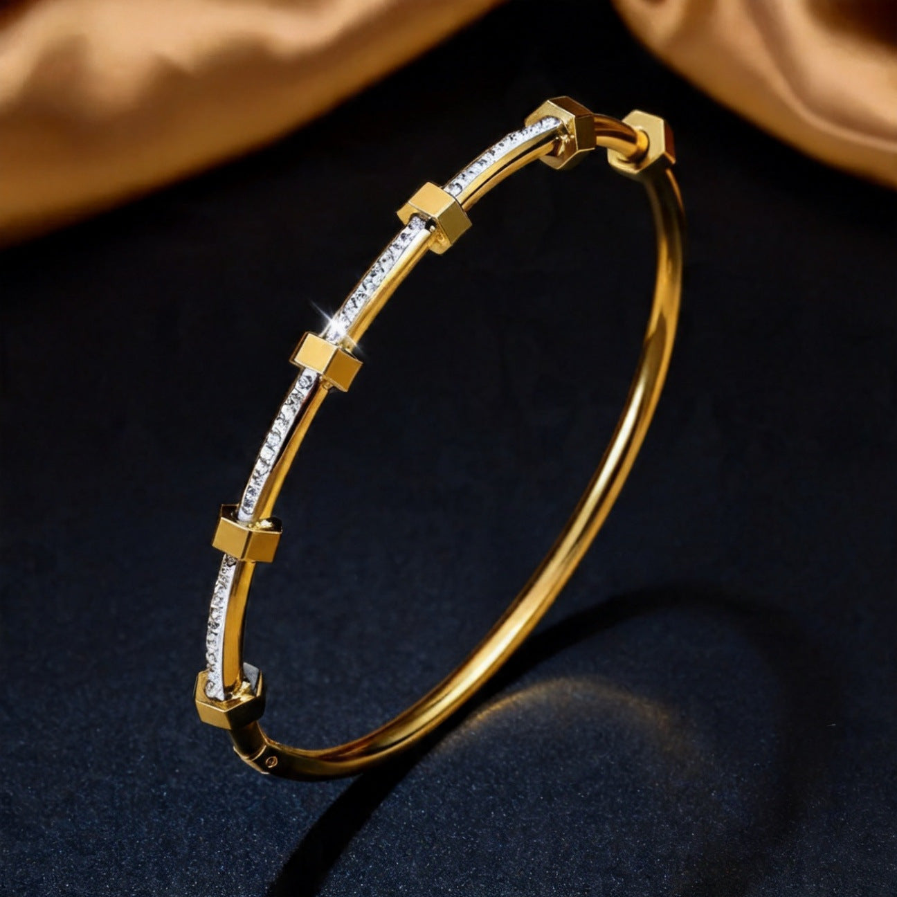 Titanium Steel Female Diamond High-grade Stainless Bracelet