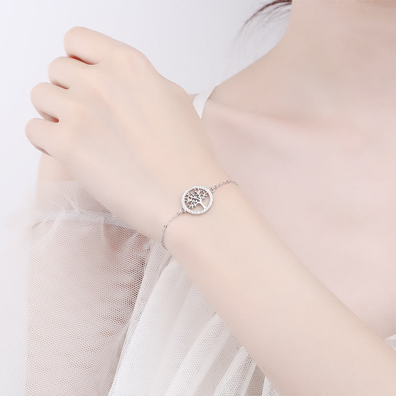 Of Life Female Design Hollow Leaf Bracelets