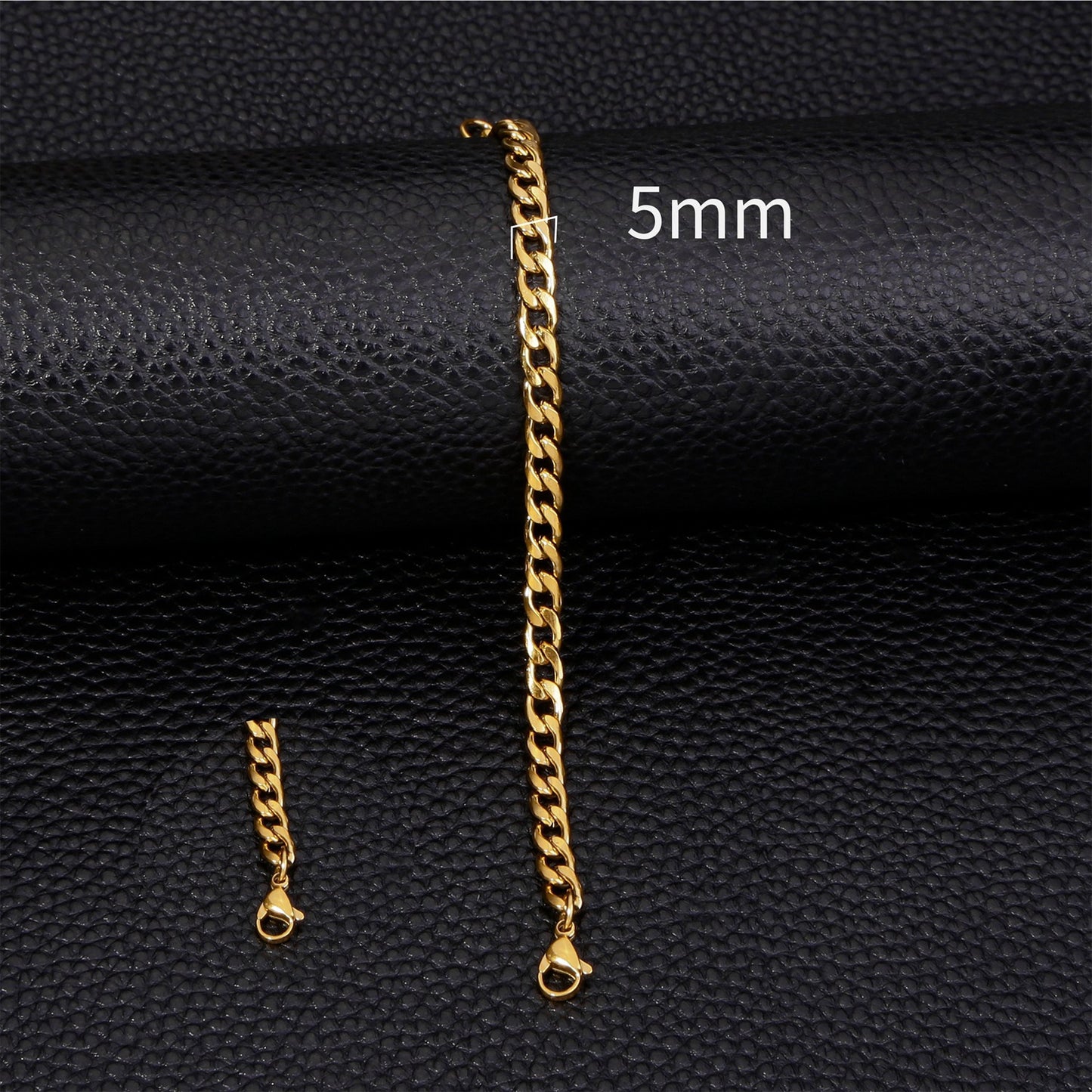 Classic Stainless Steel Gold Sier Black Bracelets