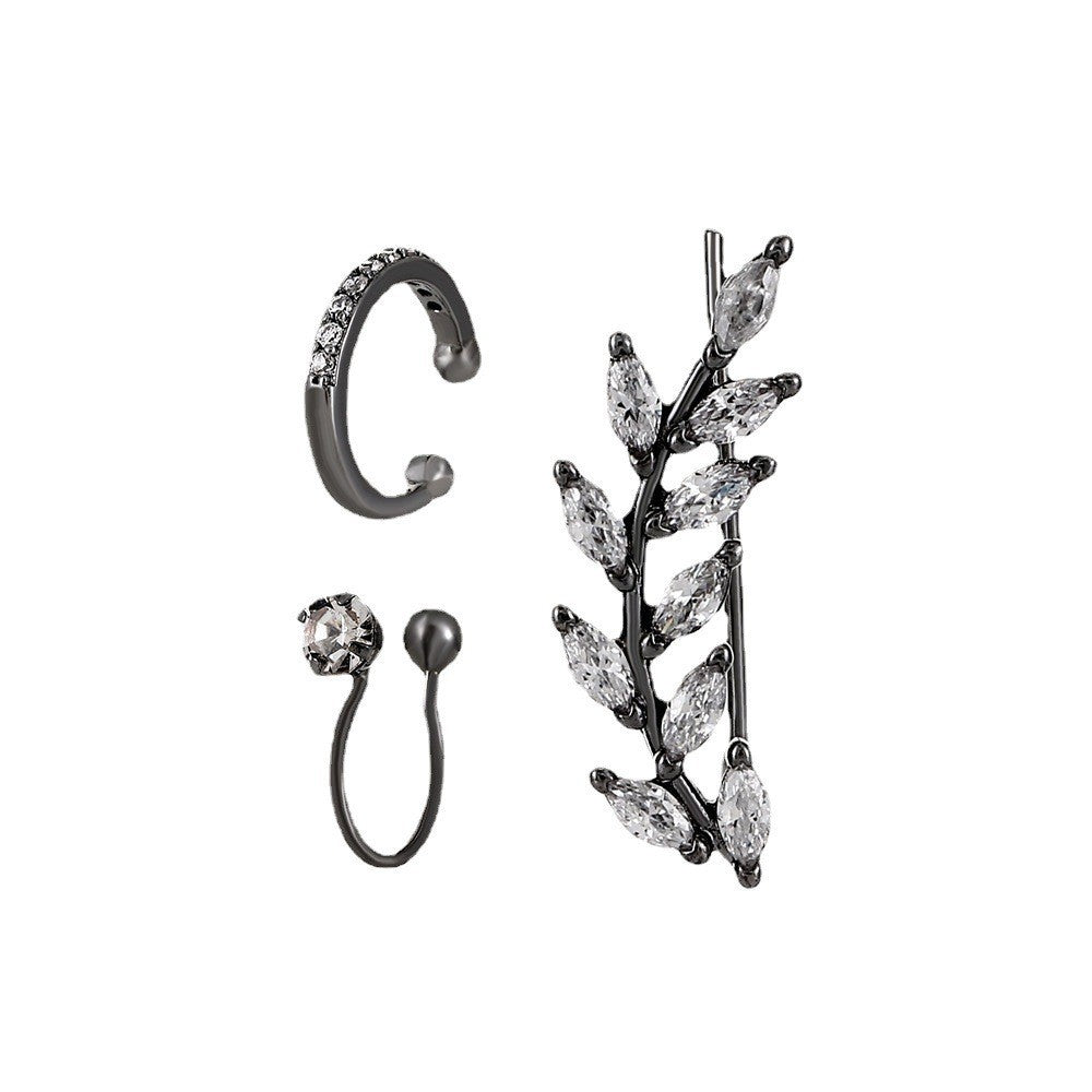 Clip Fashion Personality Copper Inlaid Zircon Rings