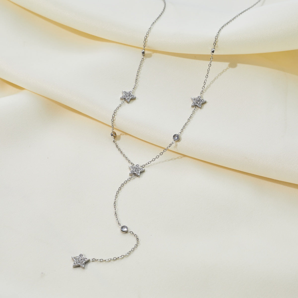 Stainless Steel Gentle Star Zircon Words Niche Bracelets