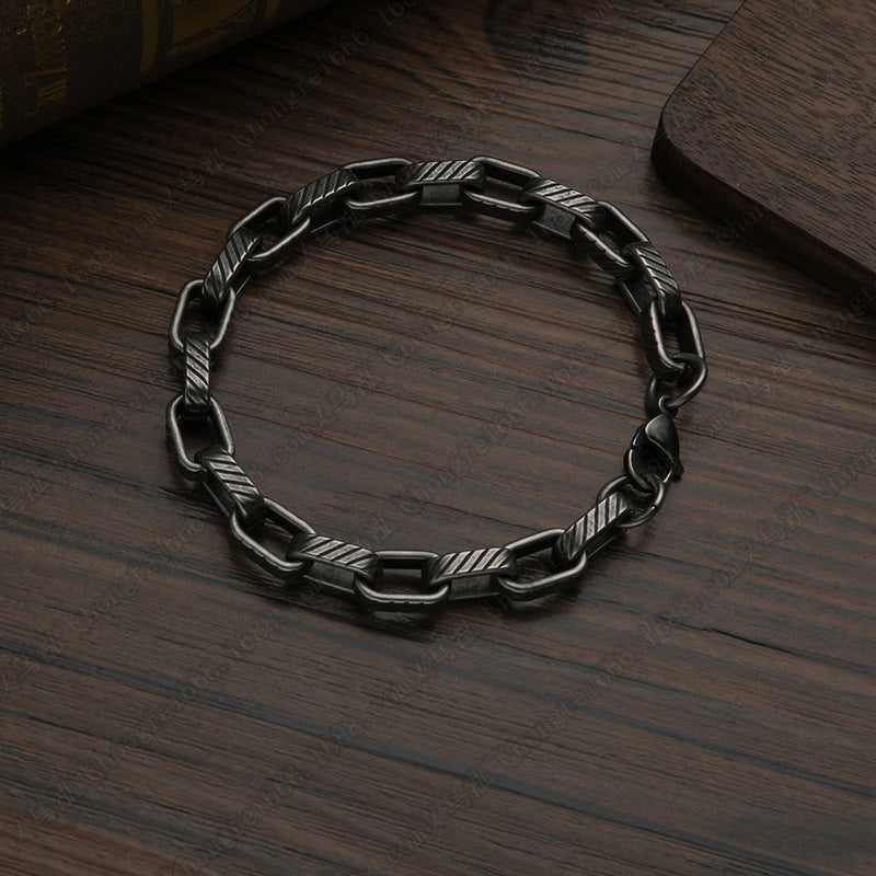 Men's Fashion Fashionmonger Domineering Motorcycle Retro Stainless Steel Jewelry Set